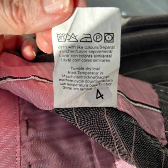 Grey and pink pinstripe pants - Picture 6 of 8